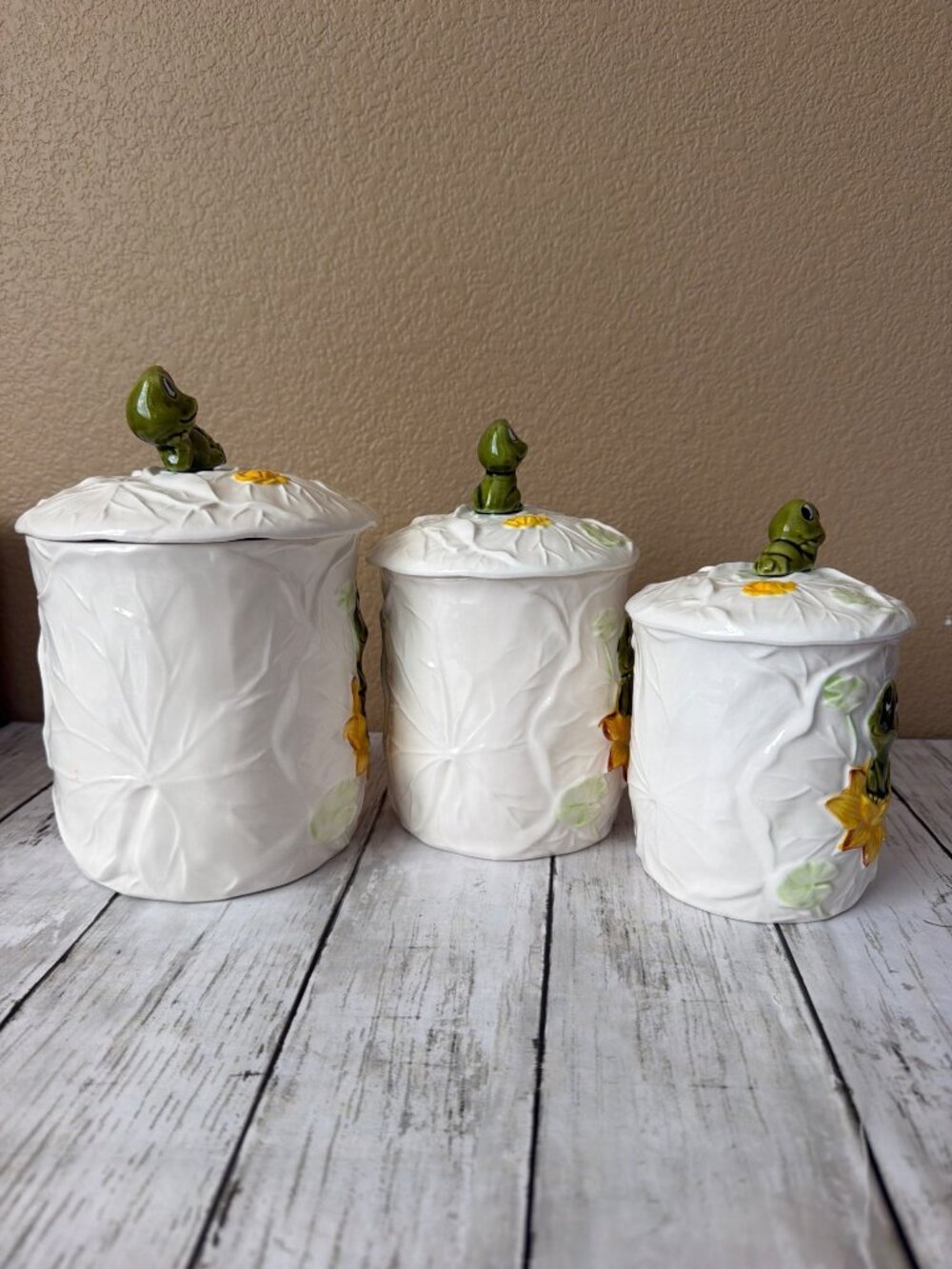 Sears Neil the Frog 3-Piece Canister Set Vintage 1979 w/Lids - Minor Flaws - Picture 5 of 16